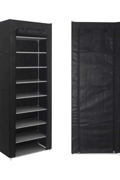 huitich 9 Tiers Shoe Rack With Dustproof Closet Shoe Storage Organizer