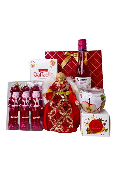 velve Pachet Christmas Delight,inger decorativ,vin,praline,spargatori de nuci...