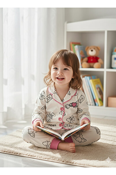 Selvira Cotton Kids Pajama Set – Button-Up Top and Long Bottoms, Skin-Friendl...