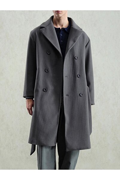Hazhers Чоловічий з поясом Кашеміровий бавовняний зимовий пальто