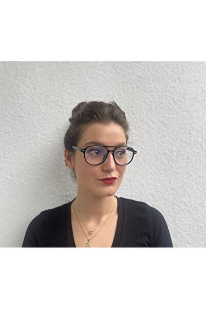 RAWEN EYEWEAR نظارات DIA مربعة سوداء للحماية من الضوء الأزرق للجنسين