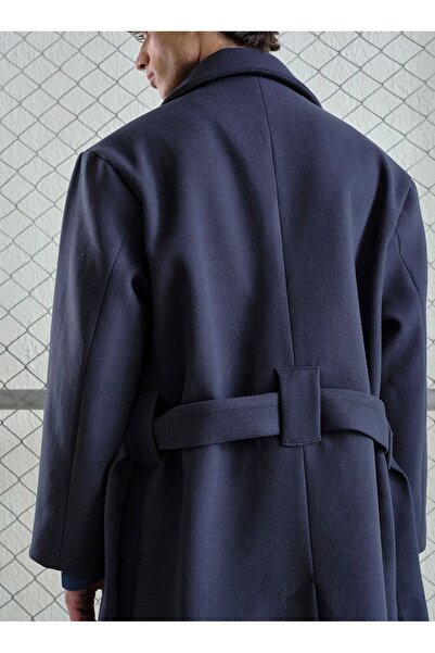 Hazhers Erkek Kemerli Kaşe Pamuklu Kışlık Kaban