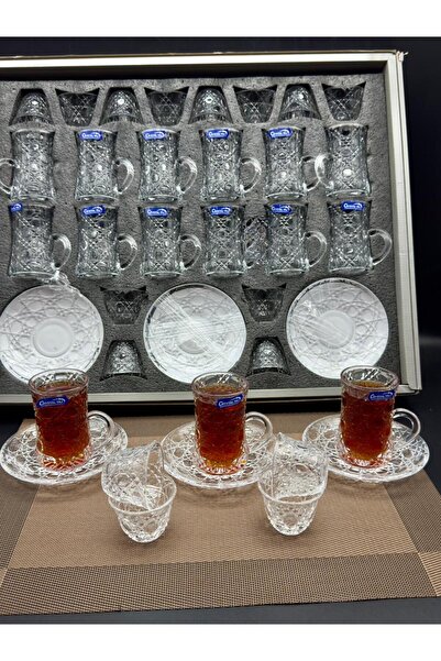 cc bin shihon Crystal tea set with saucer and Arabic coffee cup, 36 pieces, for 12 people