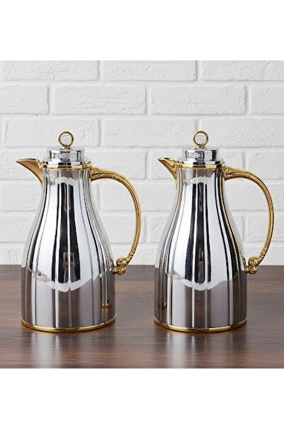 Generic 1/1 liter tea and coffee thermos set with an elegant and modern design