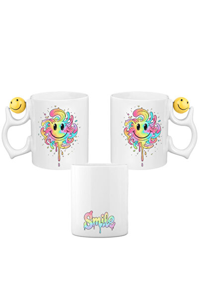 KEMAL İLHAN كوب إيموجي بورسلين أبيض