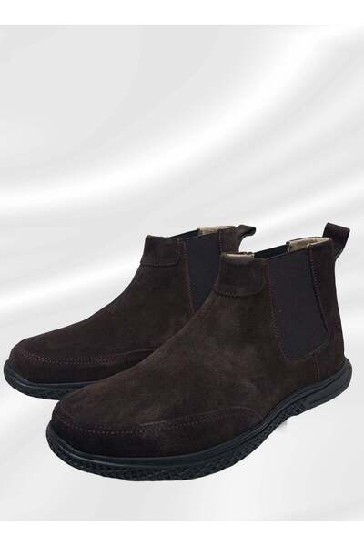 Meto Men's slip-on Chelsea boots in genuine cowhide leather - leather with safety sole