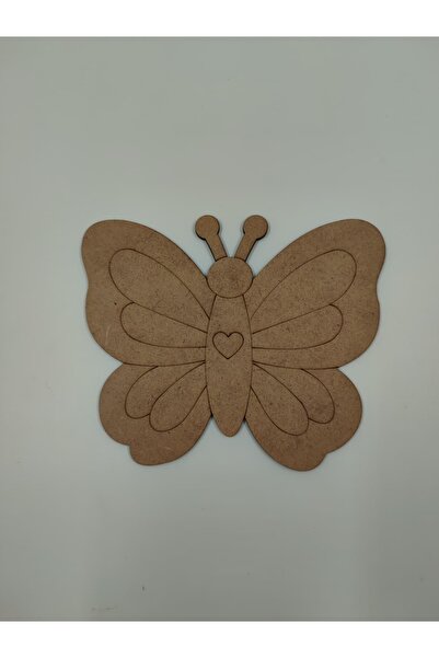WOODIVA AHŞAP 10 قطع من الفراشات الخشبية للرسم والأنشطة المدرسية والفنون 15 س...