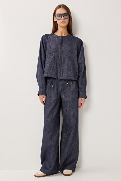 Lovelyİstanbul Denim Jacket Pants Set Lrg0058 Dark Blue