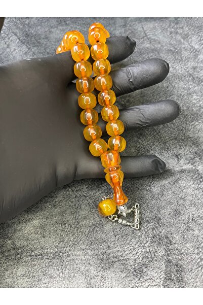 Mos Tespih Large Size High-End Moire Crimped Amber Rosary