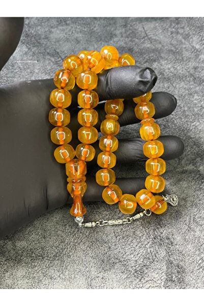 Mos Tespih Large Size High-End Moire Crimped Amber Rosary