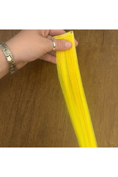 YASEMİN KAPLAN Yellow Snap-On Hair Clip Model