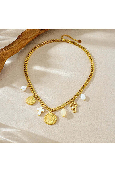 Pursehuit Κολιέ σε χρυσό χρώμα, κατασκευασμένο από ανοξείδωτο ατσάλι, φυσητό ...