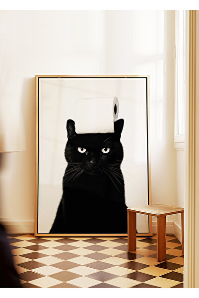 ARTHOUSECOLLECTIVE Poster Minimal Humoristic pisică - Colecția pisică - Poste...