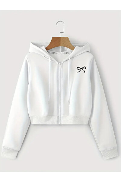 haha Kız Çocukları için Leopar Desenli Baskılı Ceket