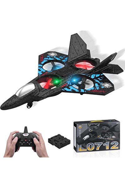 DubaiGallery RC Aeroplane 2.4GHz Remote Control Floating Fighter Plane - USB Rechargeable, LED Light
