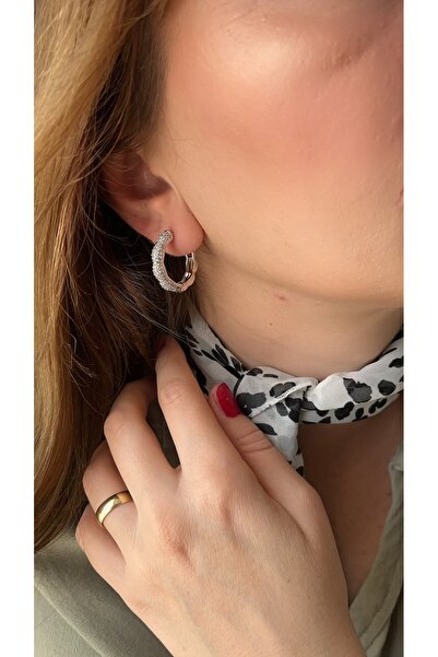 XUPING JEWELRY Zirkon taşlı Silver renkli halka küpe