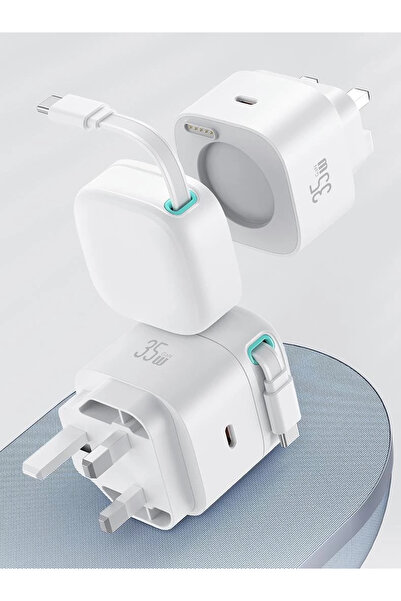 1way شاحن 35 وات مغناطيسي متعدد الوظائف ثنائي الإخراج Type-C