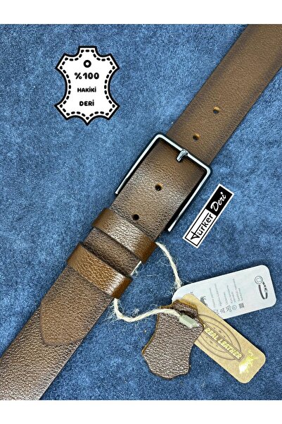 Türker DERİ 100% Genuine Leather Men's Jeans Belt Tosado 4cm Buffalo Leather