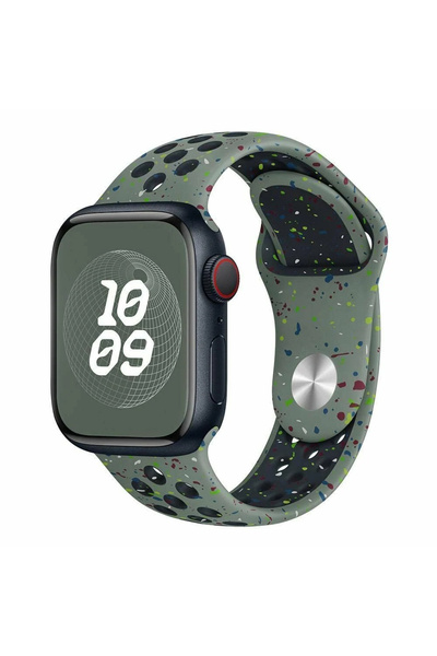 ceptego Apple Watch Compatible Series 1/2/3/4/5/6/Se/7/8/9 S10-11 and 42-44-45-49mm Speckled Perforated Silicone Band