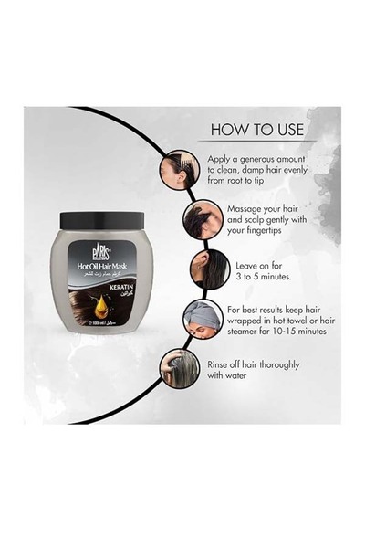 Paris Collection Hot oil hair mask, unisex keratin mask 1000ml