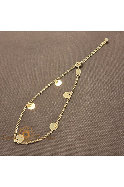 saratremo Fortunata Anklet – 25 cm, 18K Gold Plated (Brazil, with hallmark)