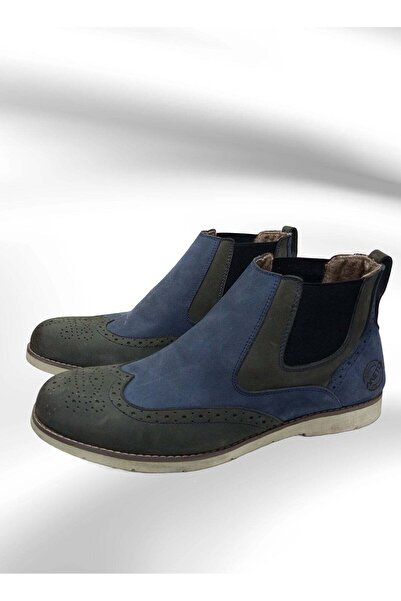 Meto Embossed Chukka Brogue Boot - Genuine Natural Leather