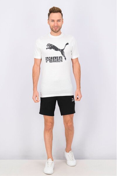 Puma Men Sportswear Fit Training Logo Shorts, Black
