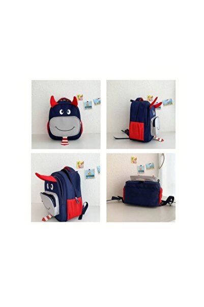 OEM Ghiozdan preșcolar „Vacă”, albastru, 32 cm