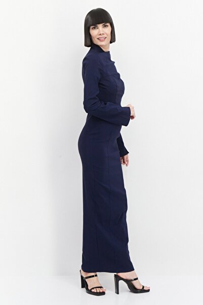 Asos Design Women Solid Maxi Dress, Navy Blue