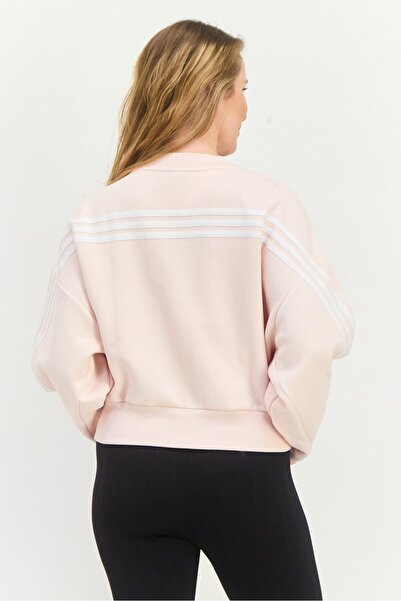 adidas Women Sportswear Fit Long Sleeves Running Sweatshirt, Light Pink