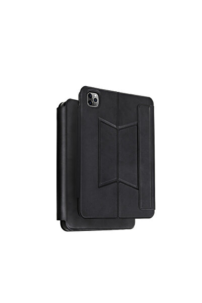 zore iPad Pro 11 2024 Nxxa Border Keyboard Bluetooth Connected Tablet Case with Stand and Keyboard - Black