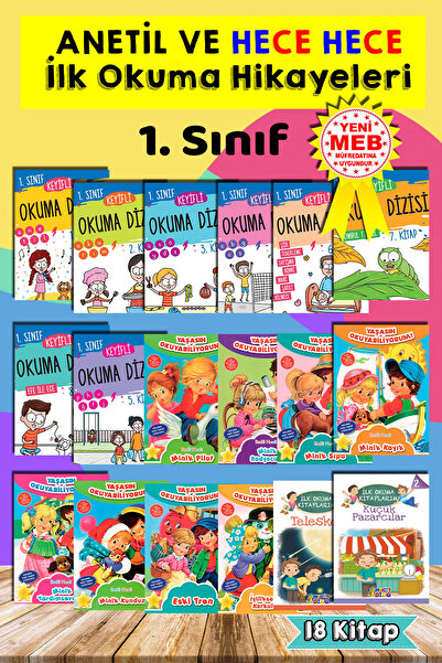 Mucit Dino Yayınları 1. Sınıflar İçin Anetil Heceli Kolay Okuma Hikaye Seti (...