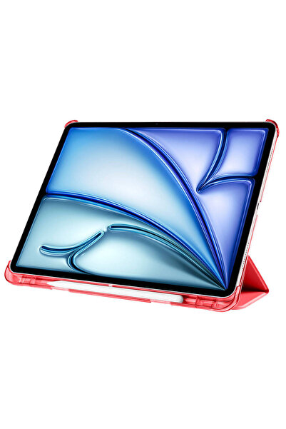 zore iPad Air 13 2025 M3 Nxxa Smart Cover with Pen Compartment and Stand 1-1 Case - Blue