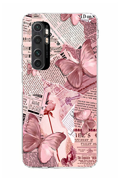 Elorakılıf Xiaomi Mi Note 10 Lite Uyumlu Baskılı Yumuşak Silikon Şeffaf Telef...