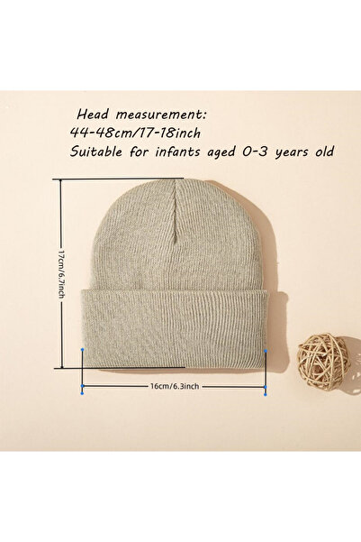 ESES BEBE Pack of 4 Unisex Flexible Ribbed Knit Beanies