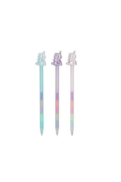 MASHASHOP Set de 3 pixuri cu gel, Unicorn, MASHASHOP, Multicolor