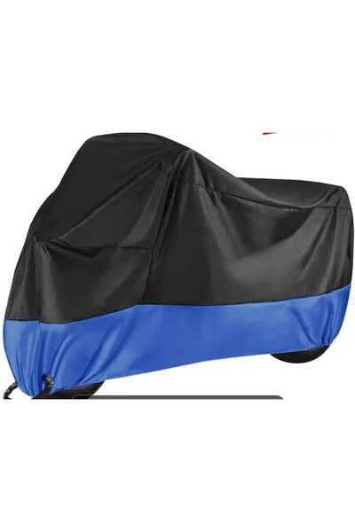 CoverPlus Bisiklet koruma brandasi siyah mavi parçalı kilit uyumlu