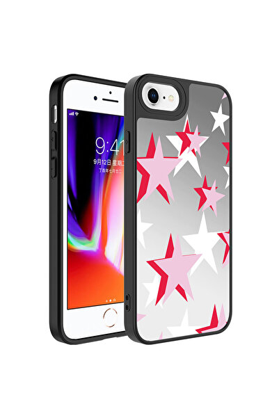 zore غطاء حماية لجهاز iPhone 8 Plus مزود بمرآة ونمط لامع من JoieCreatif - نجمة