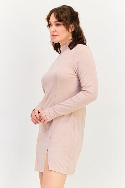 Nike Women Tight Fit Long Sleeve Outdoor Dress, Rust Pink