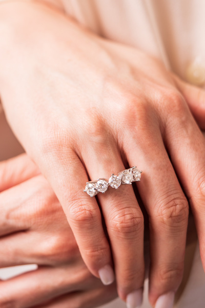 Luamor Jewelry Mozanit Beştaş Yüzük 925 Ayar Gümüş