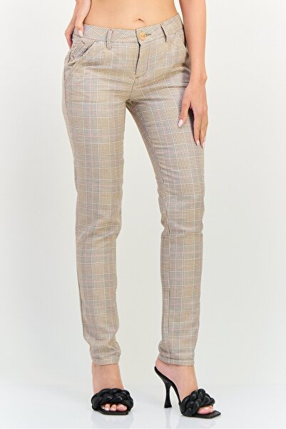Reiko Women Chino Fit Checkered Dress Pants, Multicolor