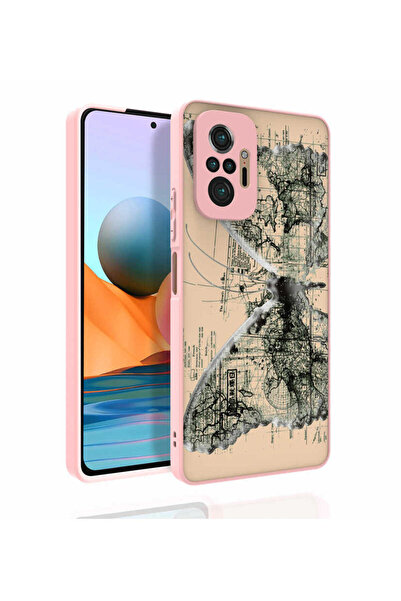zore غطاء حماية للكاميرا منقوش لهاتف Redmi Note 10 Pro، غطاء لامع من JoieCrea...