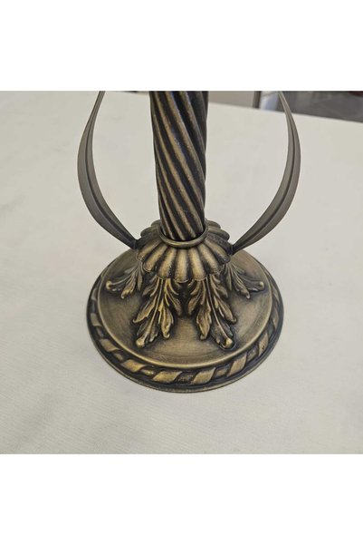 MaviDamla Metal Casting Footed Paper Towel Holder Antique Yellow