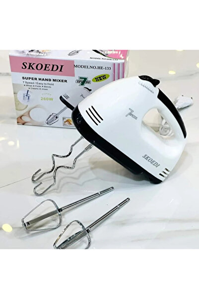 skoedi SmartElectro Hand Mixer 260W, 7 Speeds, Stainless Steel Accessories, Pure Copper Motor – Power and Precision
