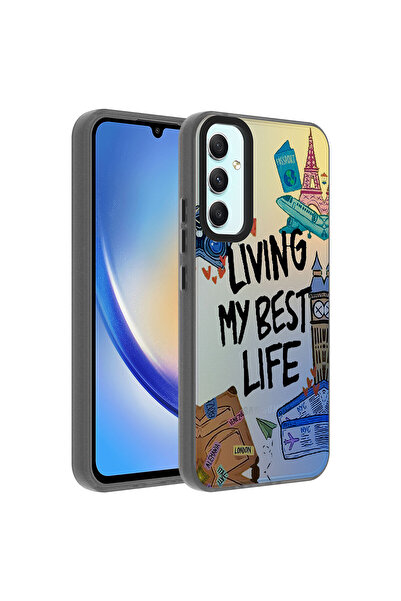 zore غطاء حماية لهاتف Galaxy A34 منقوش من JoieCreatif Dragon - للسفر