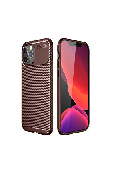 zore حافظة سيليكون متوافقة مع هاتف iPhone 12 Pro Max من NXXA - بني