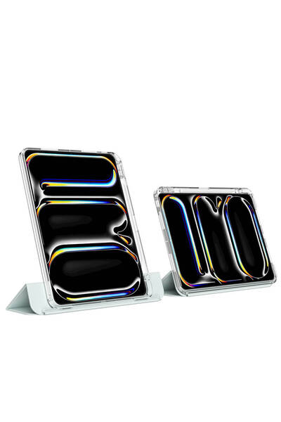 zore iPad Pro 13 2024 Case Magnetic Detachable Airbag Nxxa Sliding Tablet Case - Pink Light