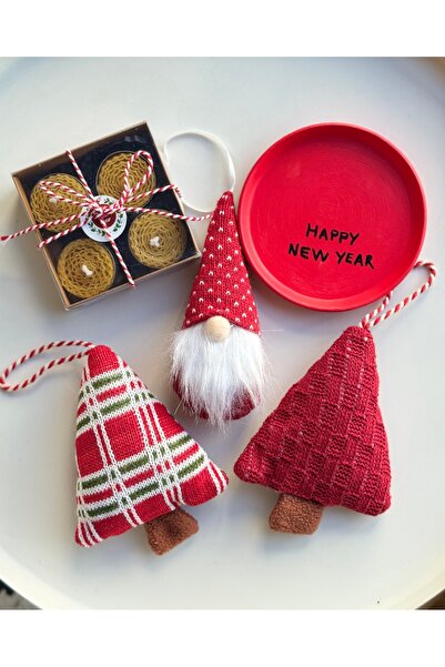 Candlebeedesign Candle Bee Design 3'lü Yılbaşı Ağaç Süsü ve Doğal Balmumu Tea...