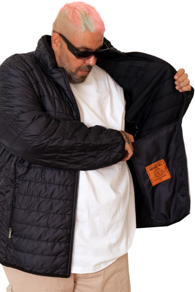 ModeXL Ανδρικό παλτό Mode XL Plus Size ψηλός λαιμός 25705