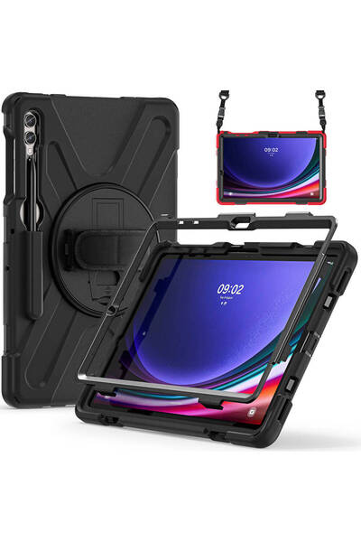 zore Galaxy Tab S9 Fe Plus Nxxa Defender Silicone Tablet Case - Black